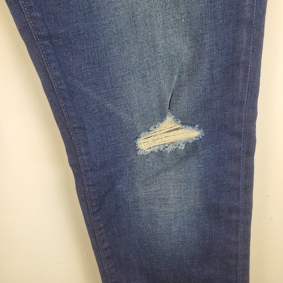 J Brand Rail Jeans Alta‎ 31 Midrise Skinny Stretch Distressed 8112C006 Dark Wash - Picture 12 of 14
